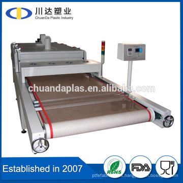 China Venta caliente personalizada PTFE Teflon de resistencia recubierto de fibra de vidrio abierto cinta transportadora de malla
